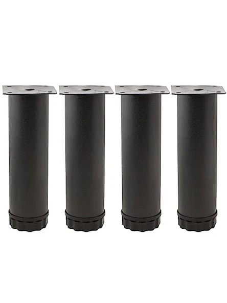 Ayarlanabilir 15 cm Siyah Metal Koltuk Destek Ayakları - 4 Adet ürün görseli 1