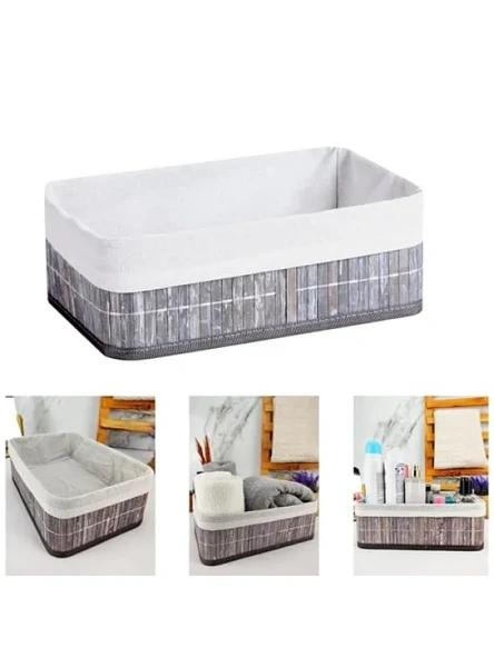 Büyük Boy Bambu Saklama Kutusu, 33x23x12 cm ürün görseli 1