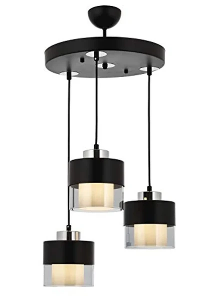 Metal ve Cam Modern Avize, E27 Soket, 40 cm ürün görseli 1