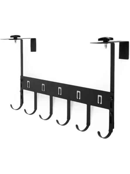 Ayarlanabilir Metal Kapı Arkası Askılık - 6 Kanca ürün görseli 1