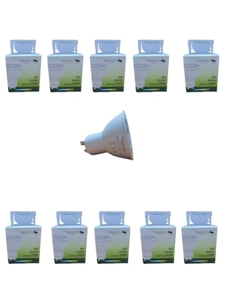 10 Adet 5W GU10 Duy Gün Işığı LED Spot Ampul ürün görseli 1