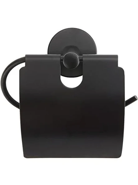 Modern Siyah Metal Tuvalet Kağıtlığı - 12,3 x 13 cm ürün görseli 1