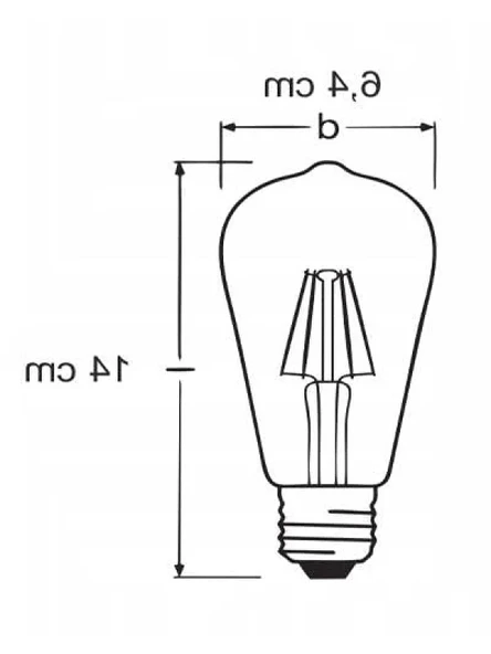 4W Dim Rustik LED Ampul, Sarı Işık - Resim 2