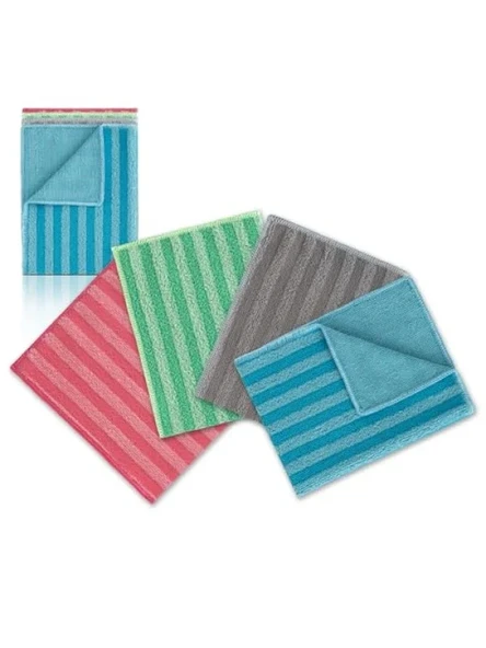 Ekonomik Pakette Mikrofiber Temizlik Bezi, 4’lü Set, Yağ & Kir Sökücü ürün görseli 1