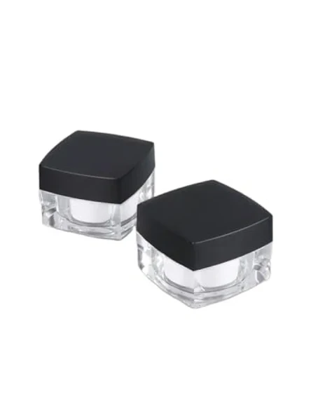5 Ml Krem Kavanozu - Akrilik Kozmetik Kutusu 2'li Set ürün görseli 1