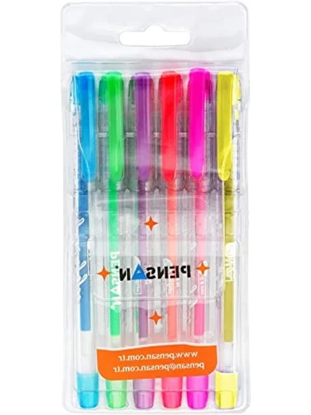 My-Kıng Neon Jel Kalem 6Lı Set - PE02227JK00N6 ürün görseli 1