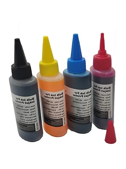For HP Deskjet 2515 Kartuş Dolum Mürekkebi Takım 4x100ML 4 Renk Set Mürekkep Muadil ürün görseli 1