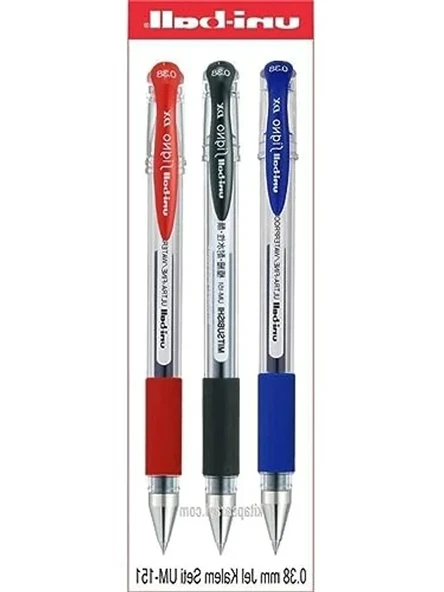 3 Adet 0.38 Mm Jel Kalem Seti, Kaliteli Yazım için ürün görseli 1