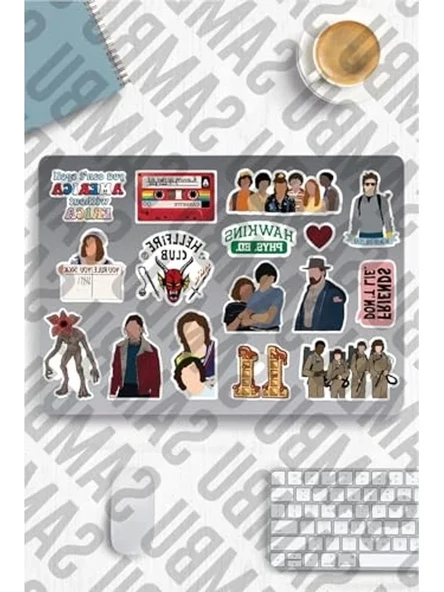 Laptop ve Telefon İçin Stranger Things Temalı Sticker Seti ürün görseli 1