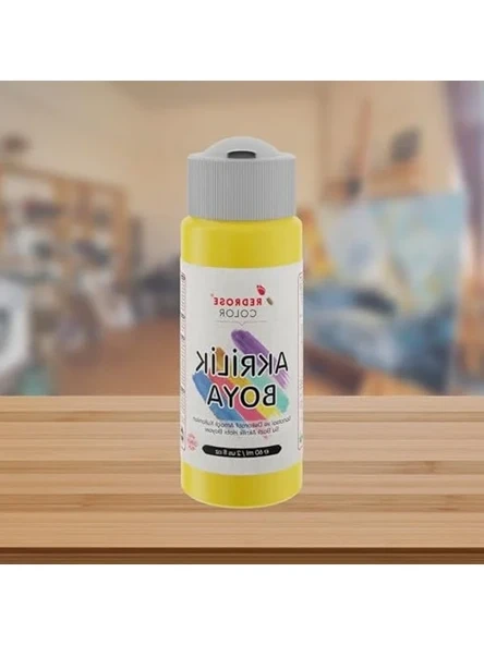 Akrilik Boya, Sarı Renk, 60ml - Resim 2