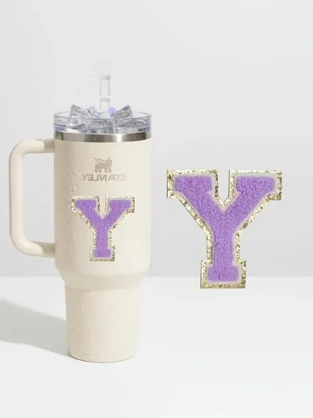 Stanley Quencher Uyumlu Premium Harf Sticker/Aksesuar – Tekstil Kaplama Kişiselleştirilmiş Tasarım QNCHARF-Y ürün görseli 1