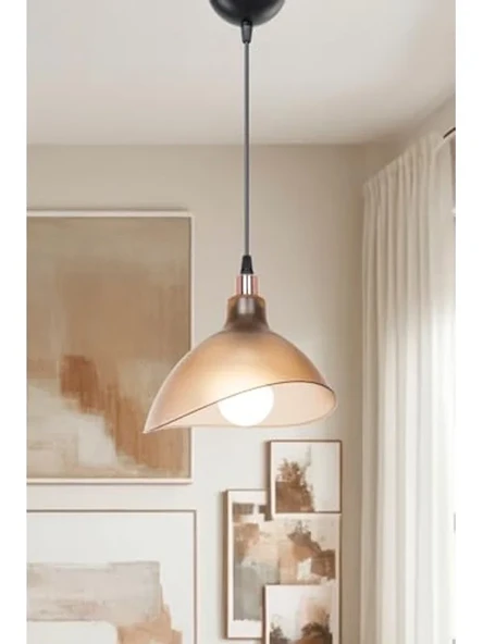 Bal Rengi Sarkıt Avize, Yatak Odası ve Salon için, 22 cm ürün görseli 1