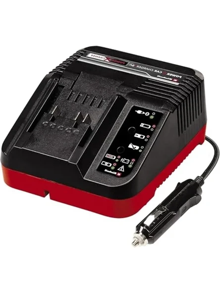 Einhell Orijinal Şarj Cihazı Power X-Car Charger 3A Power X-Change (Li-Ion, 18 V, 12 V Soket, Sürekli Akü Takibi ve Akıllı Şarj Yönetimi, 7'li LED Gösterge) - 4512113 ürün görseli 1