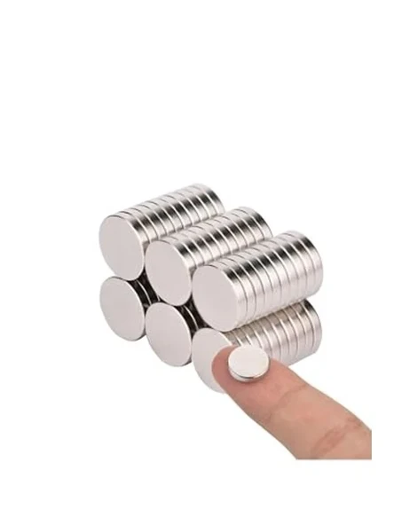 15 Adet Yuvarlak Neodyum Mıknatıs, 10x2 mm, Güçlü Çekim ürün görseli 1