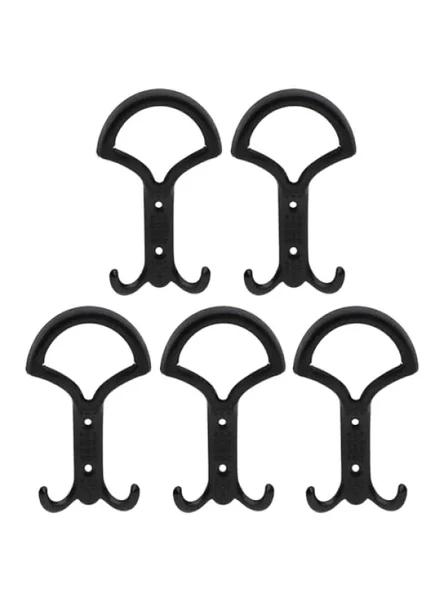 5 Adet Noktalı Siyah Metal Portmanto Askı Seti ürün görseli 1
