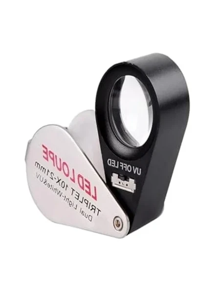 Led Loupe Triplet 10x Profesyonel Kuyumcu Lup Büyüteci? ürün görseli 1