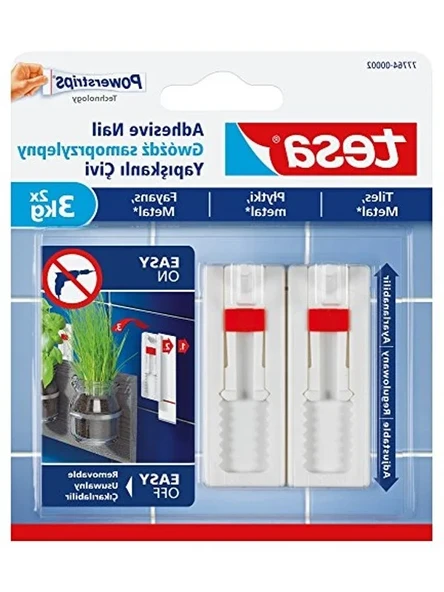 Yapışkanlı Askı, Çivi İz Bırakmadan Sökülebilir ve 3 kg Taşıma Kapasitesi ürün görseli 1