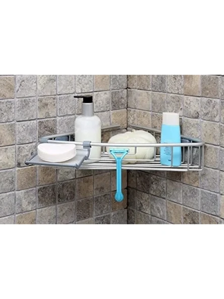 Beyaz Dekoratif Banyo Rafı - Şık ve Fonksiyonel ürün görseli 1