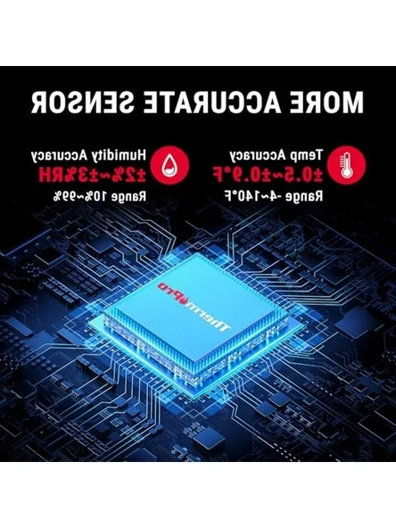 Bluetooth Akıllı Termometre ve Nem Ölçer, 80m Menzil - Resim 2