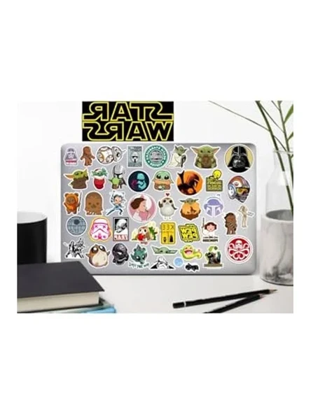 Star Wars Temalı Sticker Seti, Defter ve Laptop için Uygun ürün görseli 1
