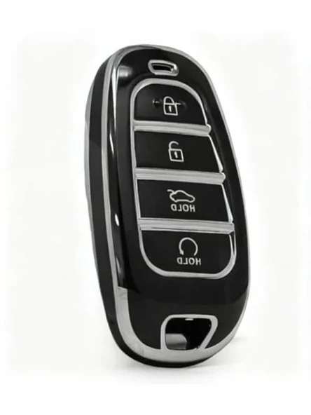 AutoHan Keys Hyundai Tucson ve Santa Fe için Nano Akıllı Anahtar Kılıfı, 2021-2022 Model, Siyah Gümüş ürün görseli 1
