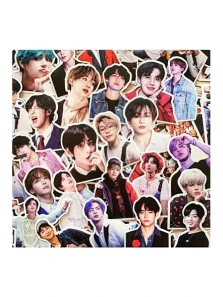 100 Adet Bts Baskılı Renkli Sticker Seti, Eğlenceli Tasarımlar ürün görseli 1