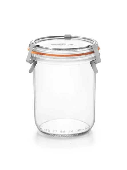 3 Klipsli Cam Kavanoz Seti - 580 ml (2 Adet) ürün görseli 1