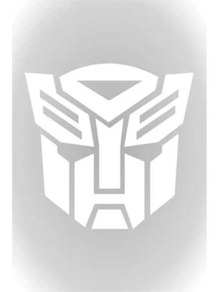 Transformers Temalı 10 x 11 cm Oto Sticker, Beyaz Renk ürün görseli 1