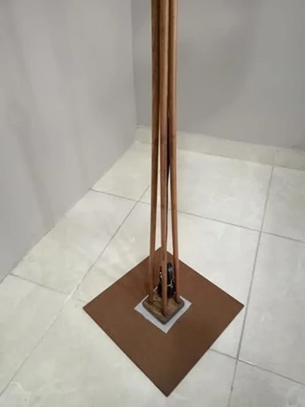 AHŞAP LAMBADER KÖŞE LAMBASI BOHEM CEVİZ KREM - Resim 3
