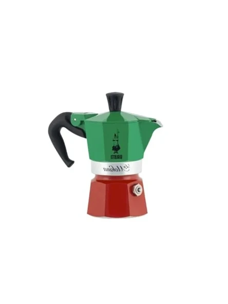 Bialetti - Moka Express Italia: 1 Cup Ocak Üstü Espresso Pişirici - 40ml - Karma Renk - Alüminyum Gövde - Patentli Güvenlik Valfi - Tüm Ocak Türleri İçin Uygundur (İndüksiyon Hariç) ürün görseli 1