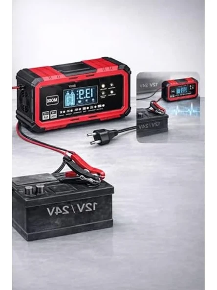 Akü Şarj ve Onarım Cihazı 12V 15A-24V 8A Otomatik ürün görseli 1