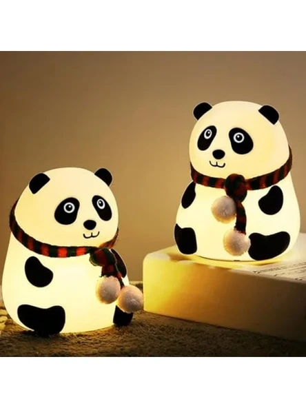 Panda Tasarımlı Mini Gece Lambası, Ayarlanabilir Işık Derecesi ile Dekoratif Işık ürün görseli 1