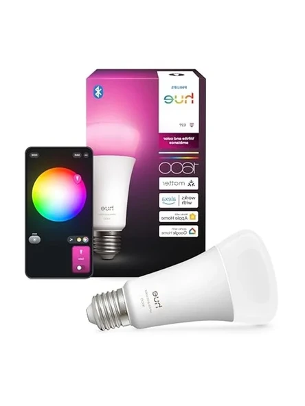 E27 Duy ile Uyumlu Philips Hue LED Lamba, Renkli ve Beyaz Ambiyans ürün görseli 1