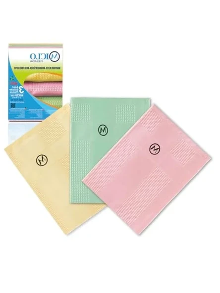 Mikrofiber Temizlik Bezi Seti, 3'lü Sihirli Bez ile Cam Temizliği ürün görseli 1