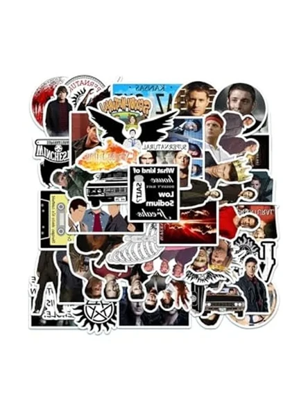 Supernatural Dizisi Temalı Notebook Sticker Seti - Resim 3