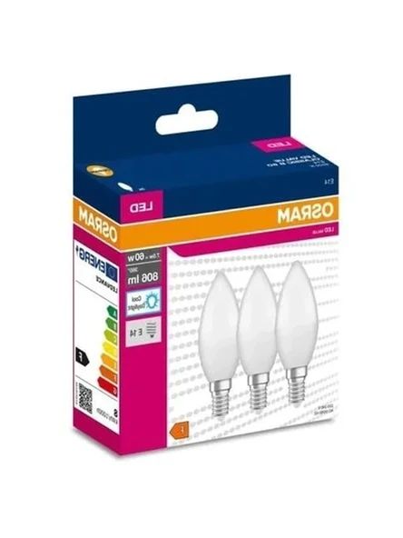 75W (60W) 3'lü Beyaz Led Ampul, 6500K E14 ürün görseli 1