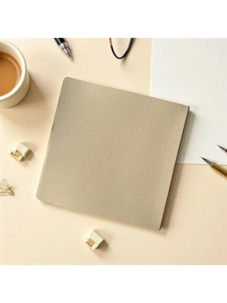 Noktalı Not Defteri, PU Deri Kapaklı, 16,5x16,5 cm Boyutunda ürün görseli 1