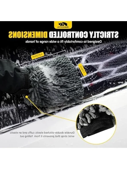 Ultra Yumuşak Mikrofiber Araç Yıkama Eldiveni - Resim 3