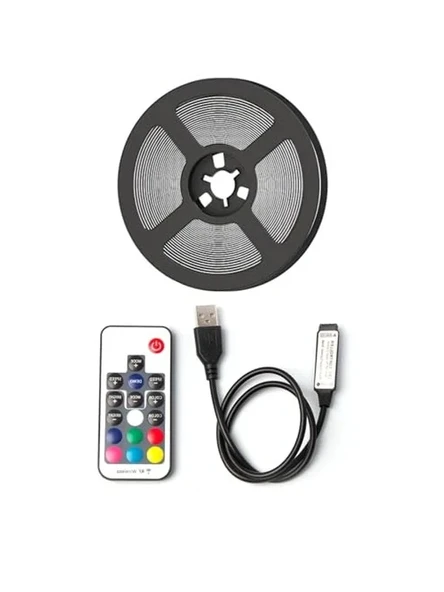 3 Metre Uzunlu Kumandalı RGB Şerit LED Seti, Enerji Sınıfı A++ ürün görseli 1