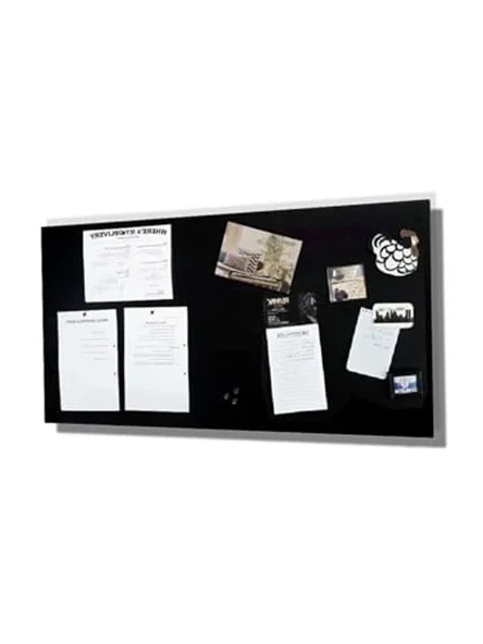 Dekoratif Metal Mıknatıslı Pano, Siyah, 30x75 cm Magnet Panosu ürün görseli 1