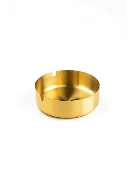 Altın Renkli Metal Küllük, Modern Tasarım ve Portatif Kullanım ürün görseli 1