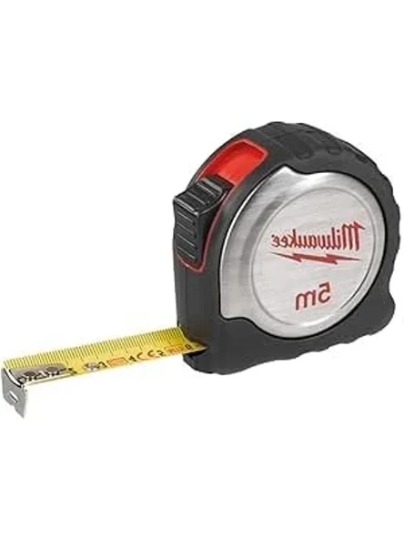 Compact 5 m Mezura, 19 mm Genişlikte, Siyah-Kırmızı ürün görseli 1