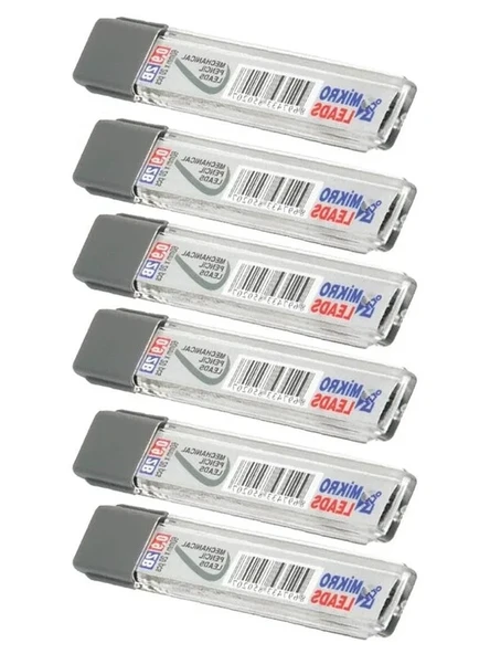 Mekanik Kalem Ucu 2B, 0.9 mm, 6 Adet Paket ürün görseli 1