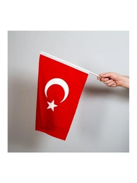 30x45 cm Boyutunda Türk Bayrağı, 100 Adet Alpaka Kumaş ürün görseli 1