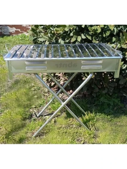 Paslanmaz Galvaniz Gövde ile Kebapçı Tipi Ayaklı Mangal ürün görseli 1