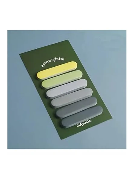 Sarı ve Yeşil Temalı 6 Renkli Not Seti, Post-it Yapışkan Kağıt ürün görseli 1