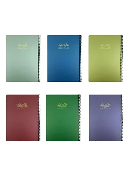17x24 cm Spiralli Metal Notes Defteri, 80 Yaprak - Resim 2