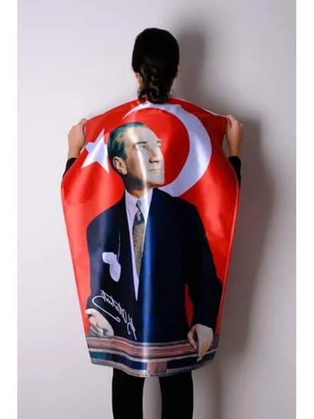 100x150 cm Atatürk Baskılı Türk Bayrağı, Sert Plastik Kutu ile ürün görseli 1