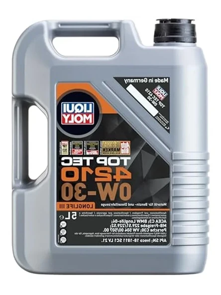 Motor Yağı, 5 Litre, Liqui Moly Top Tec 4210 0W-30 ürün görseli 1