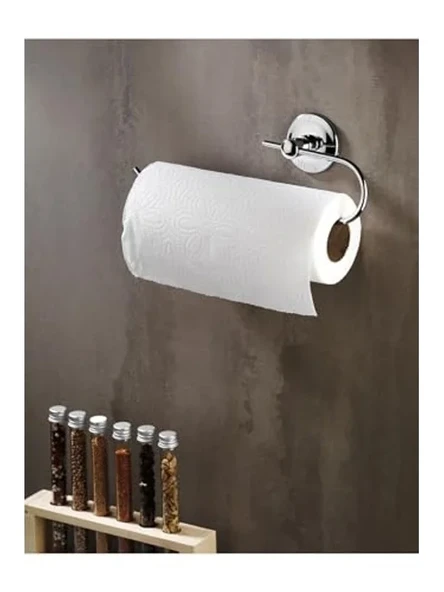 Krom Yapışkanlı Havlu Kağıdı Asacağı, Mutfak ve Banyo Kullanımı ürün görseli 1
